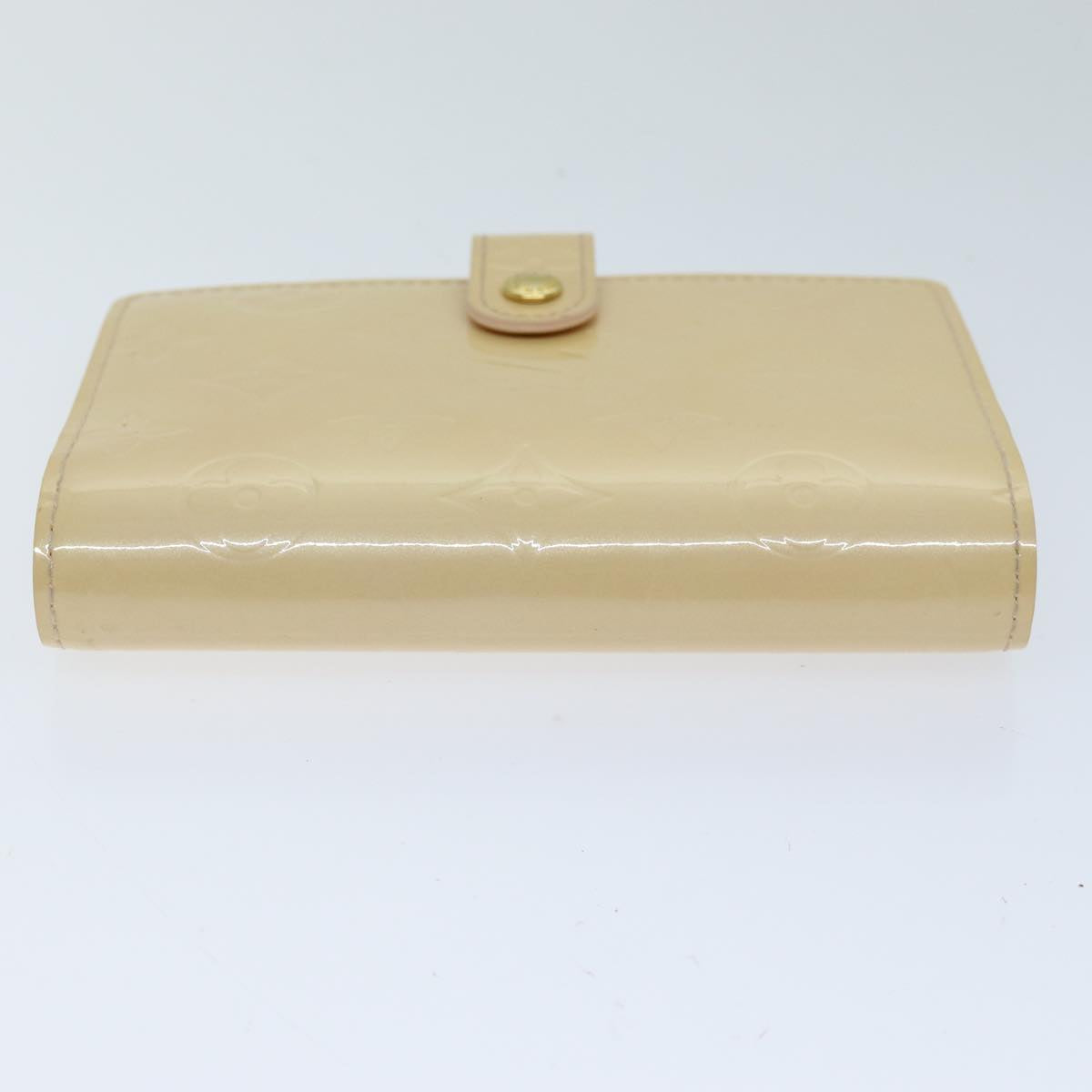 Louis Vuitton Agenda PM Beige Patent Leather Wallet Accessories