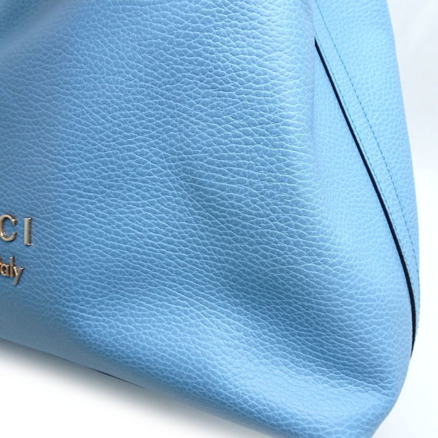 Gucci Gifford Blue Leather Tote Bag