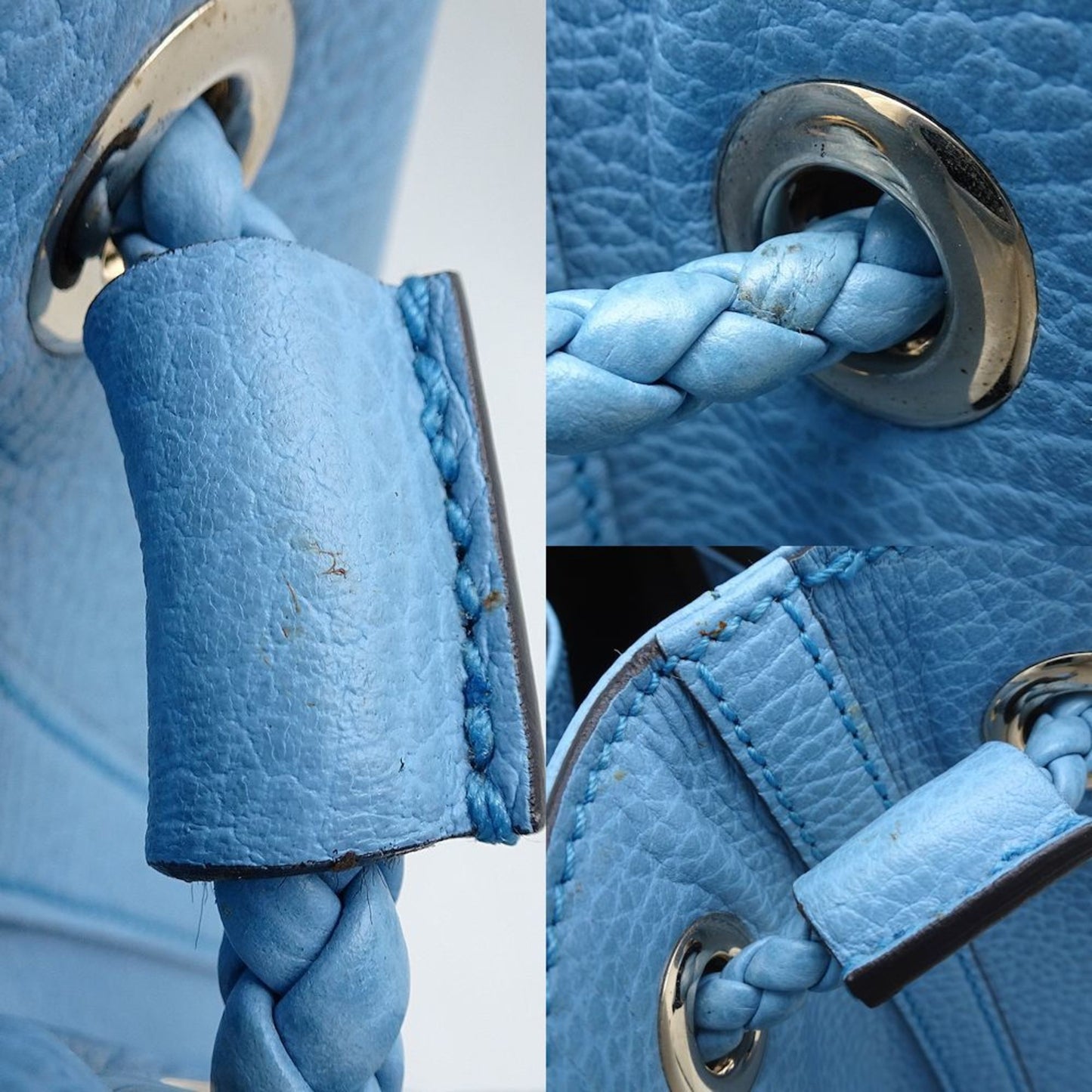 Gucci Gifford Blue Leather Tote Bag