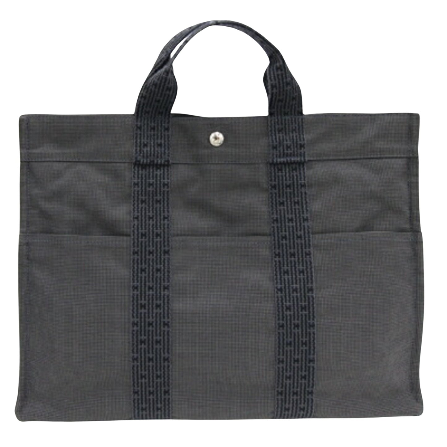 Hermès Herline Grey Canvas Tote Bag