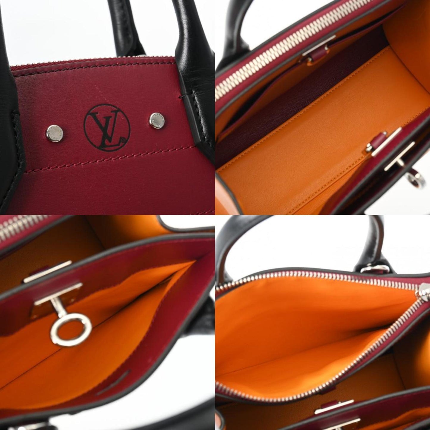 Louis Vuitton City steamer Orange Calfskin Hand Bag