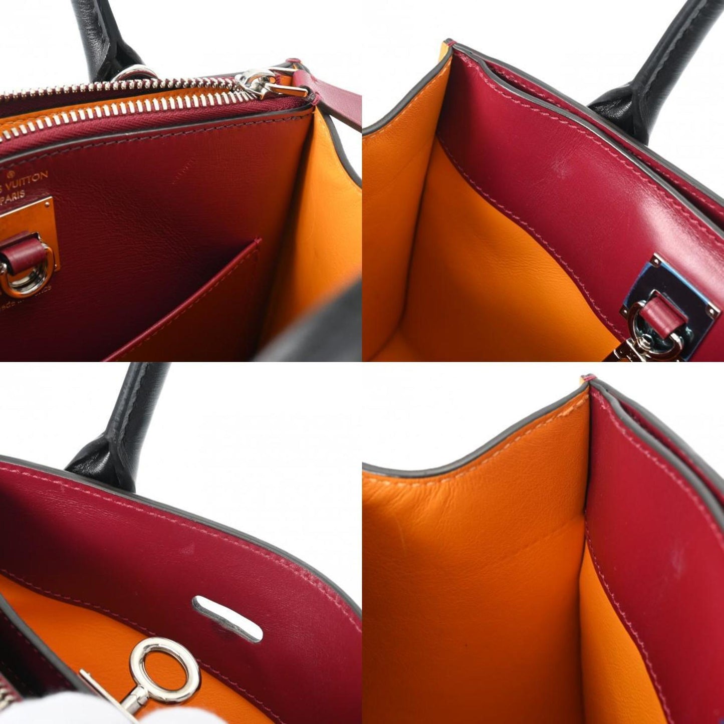 Louis Vuitton City steamer Orange Calfskin Hand Bag