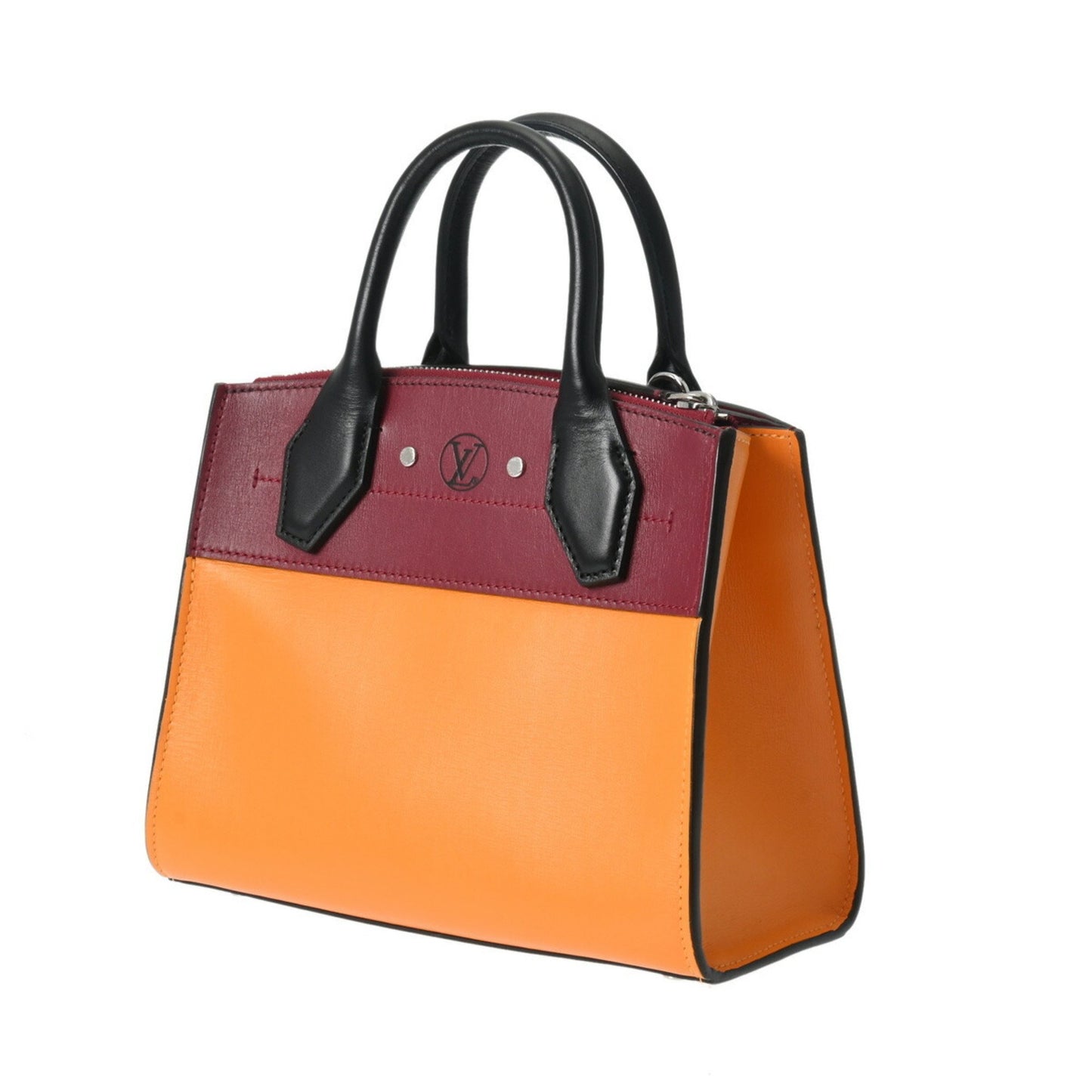 Louis Vuitton City steamer Orange Calfskin Hand Bag