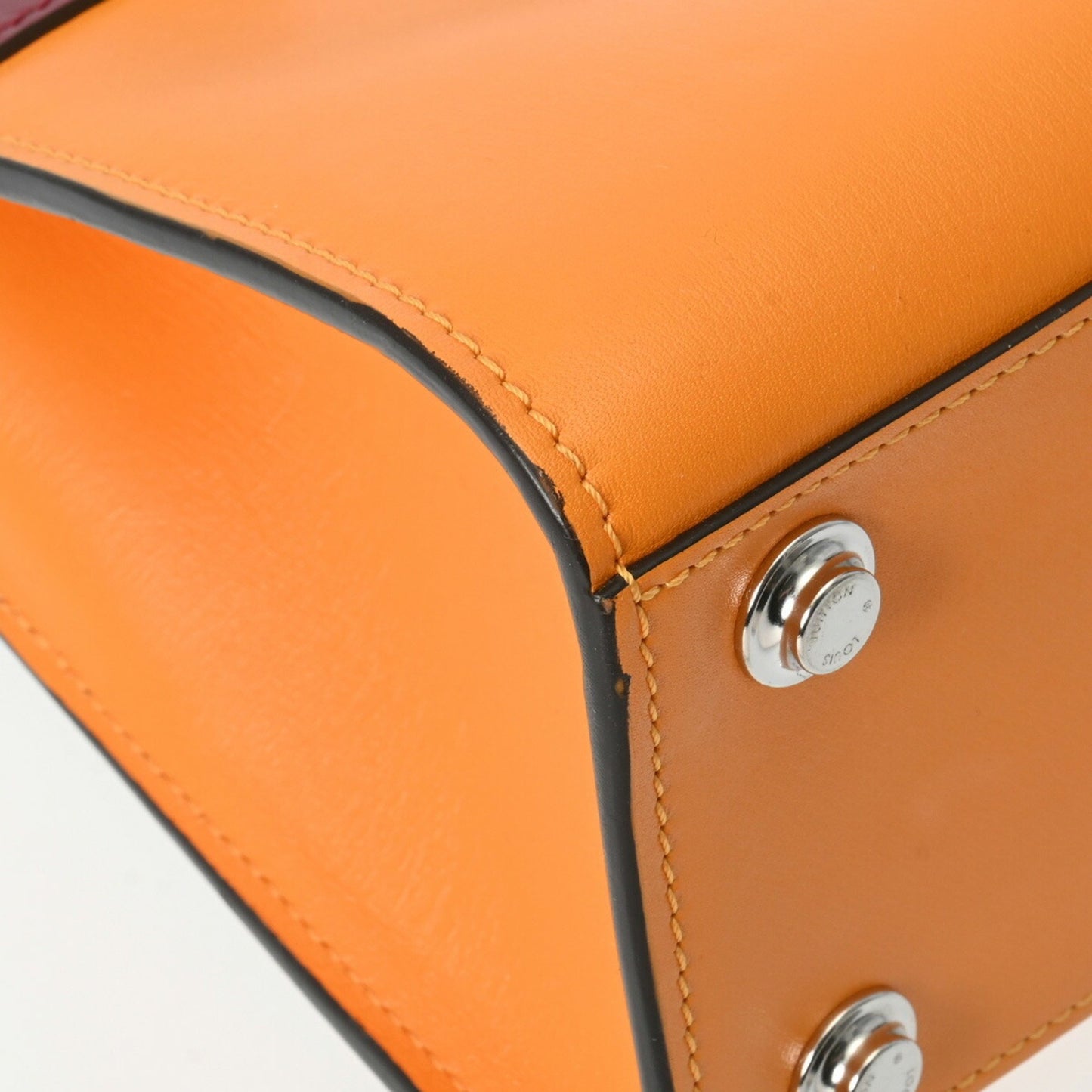 Louis Vuitton City steamer Orange Calfskin Hand Bag