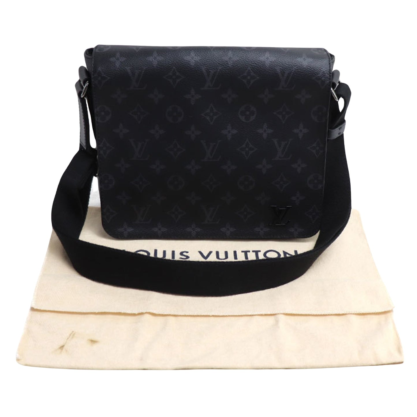 Louis Vuitton District Black Canvas Shoulder Bag