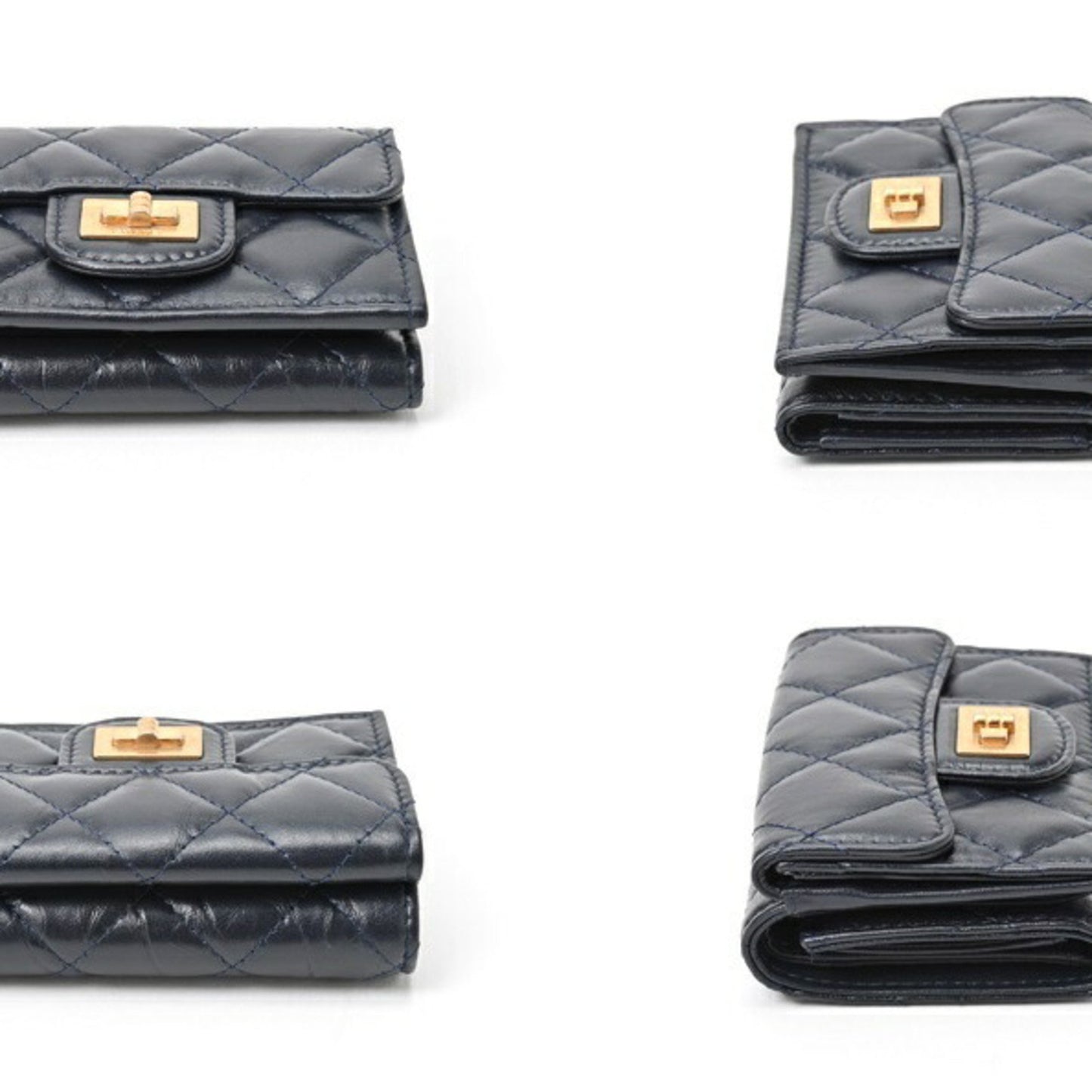 Chanel 2,55 Black Leather Wallet Accessories