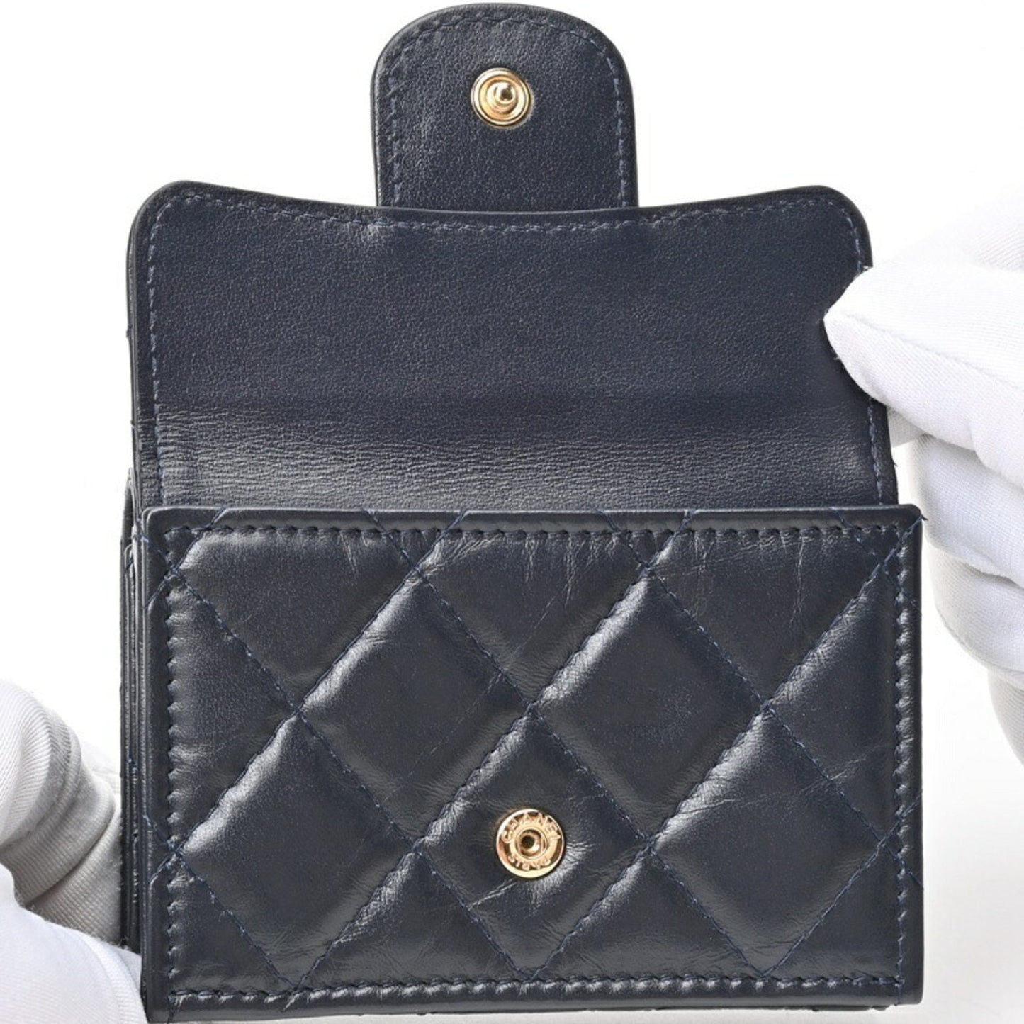 Chanel 2,55 Black Leather Wallet Accessories