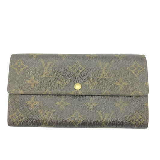 Louis Vuitton Porte Monnaie Credit Brown Canvas Wallet Accessories