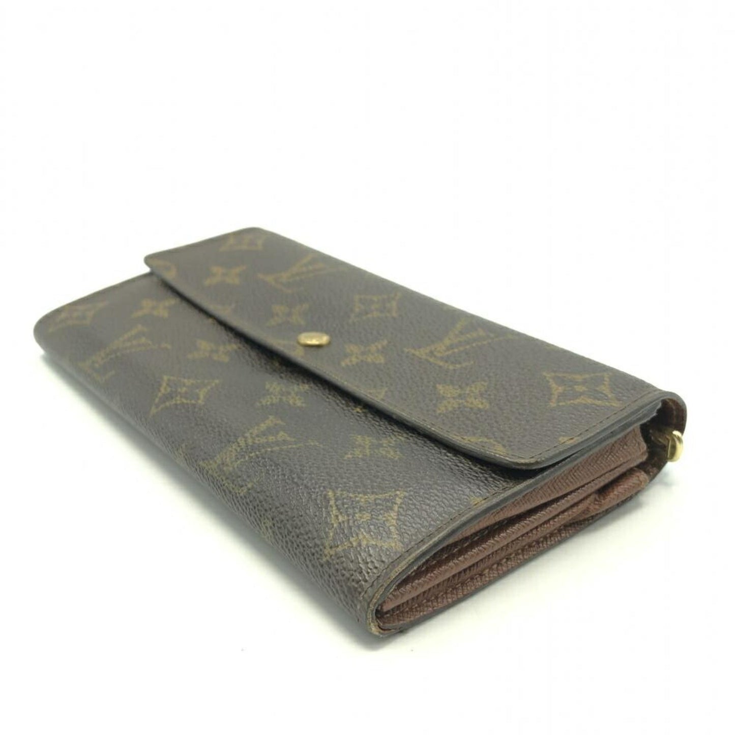 Louis Vuitton Porte Monnaie Credit Brown Canvas Wallet Accessories