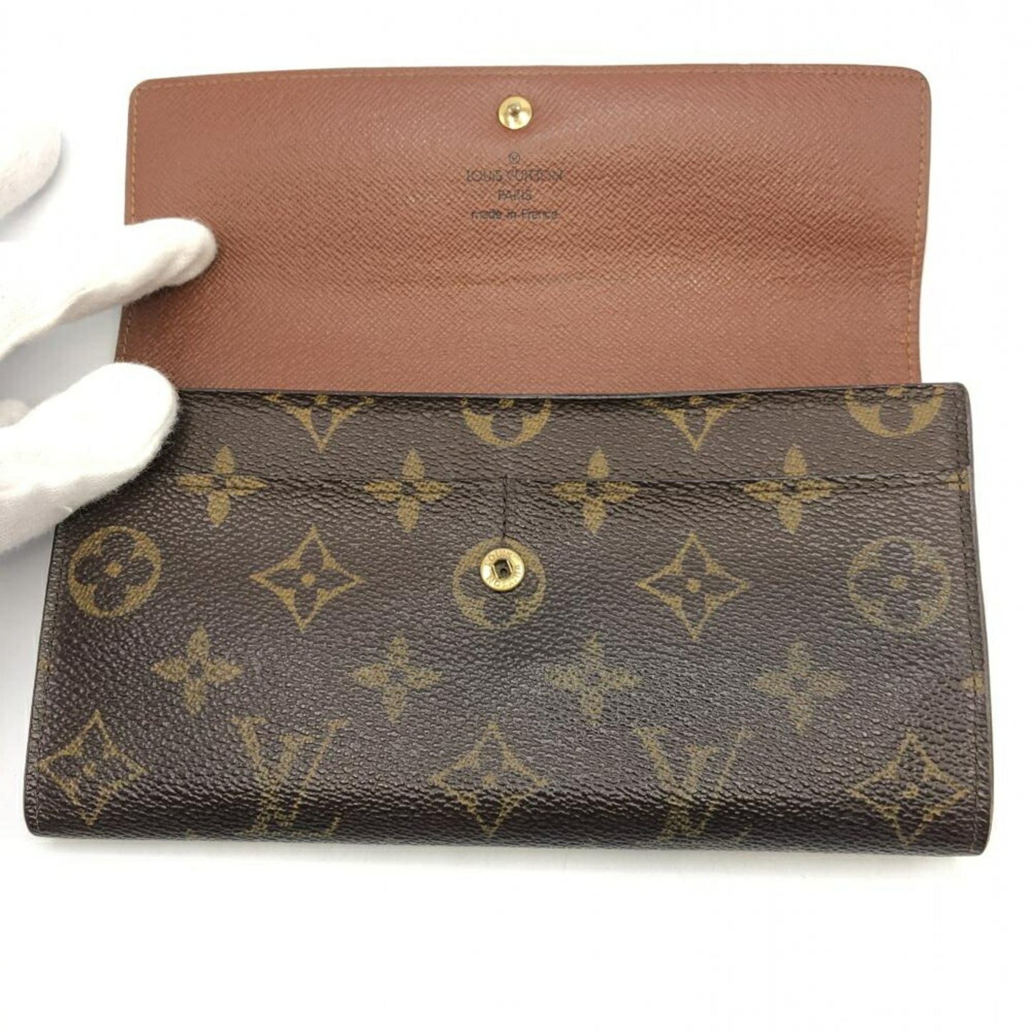 Louis Vuitton Porte Monnaie Credit Brown Canvas Wallet Accessories