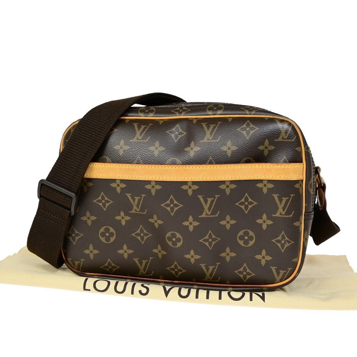 Louis Vuitton Reporter pm Brown Canvas Shoulder Bag