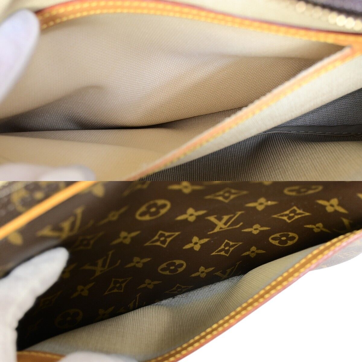 Louis Vuitton Reporter pm Brown Canvas Shoulder Bag