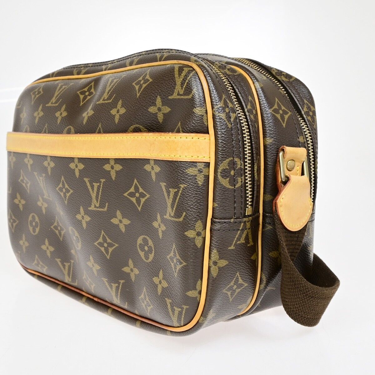 Louis Vuitton Reporter pm Brown Canvas Shoulder Bag