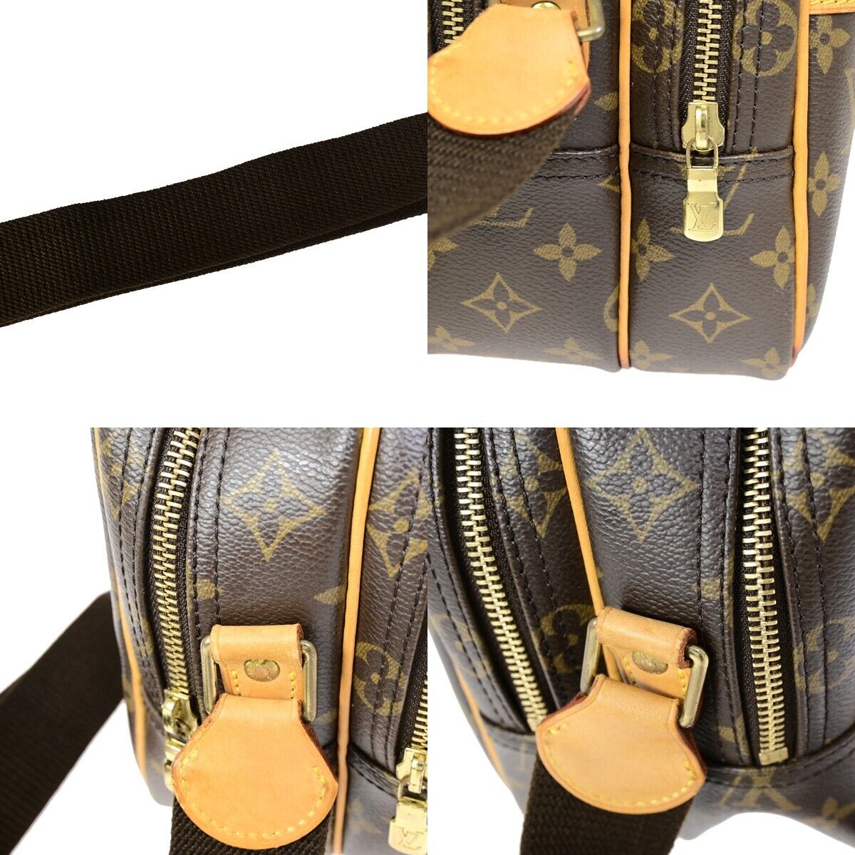 Louis Vuitton Reporter pm Brown Canvas Shoulder Bag