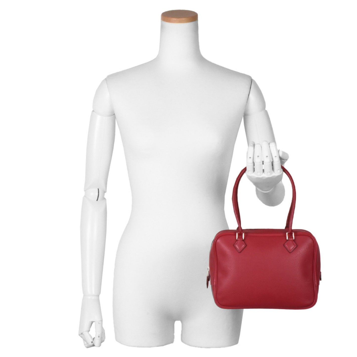 Hermès Plume Red Leather Hand Bag