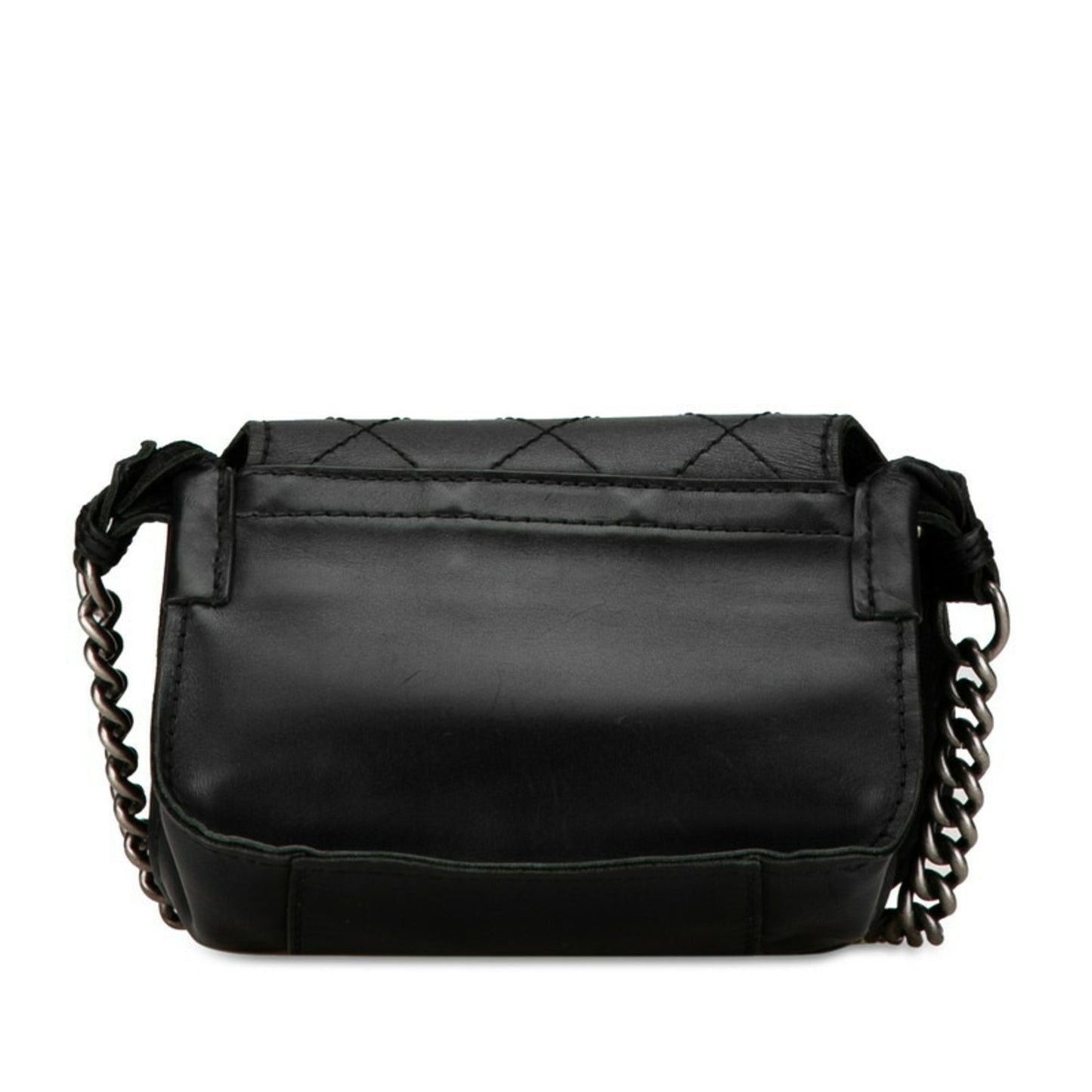 Chanel Coco Mark Black Leather Shoulder Bag