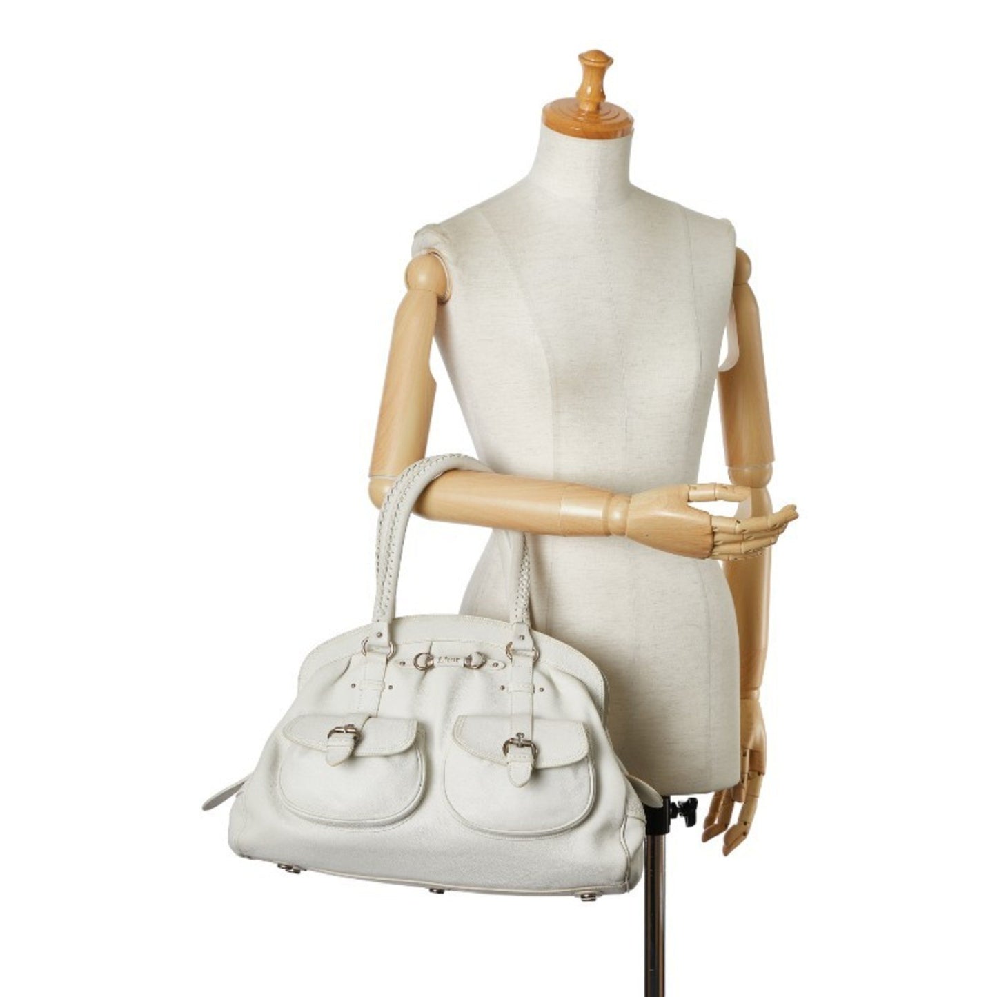 Dior My dior White Leather Hand Bag