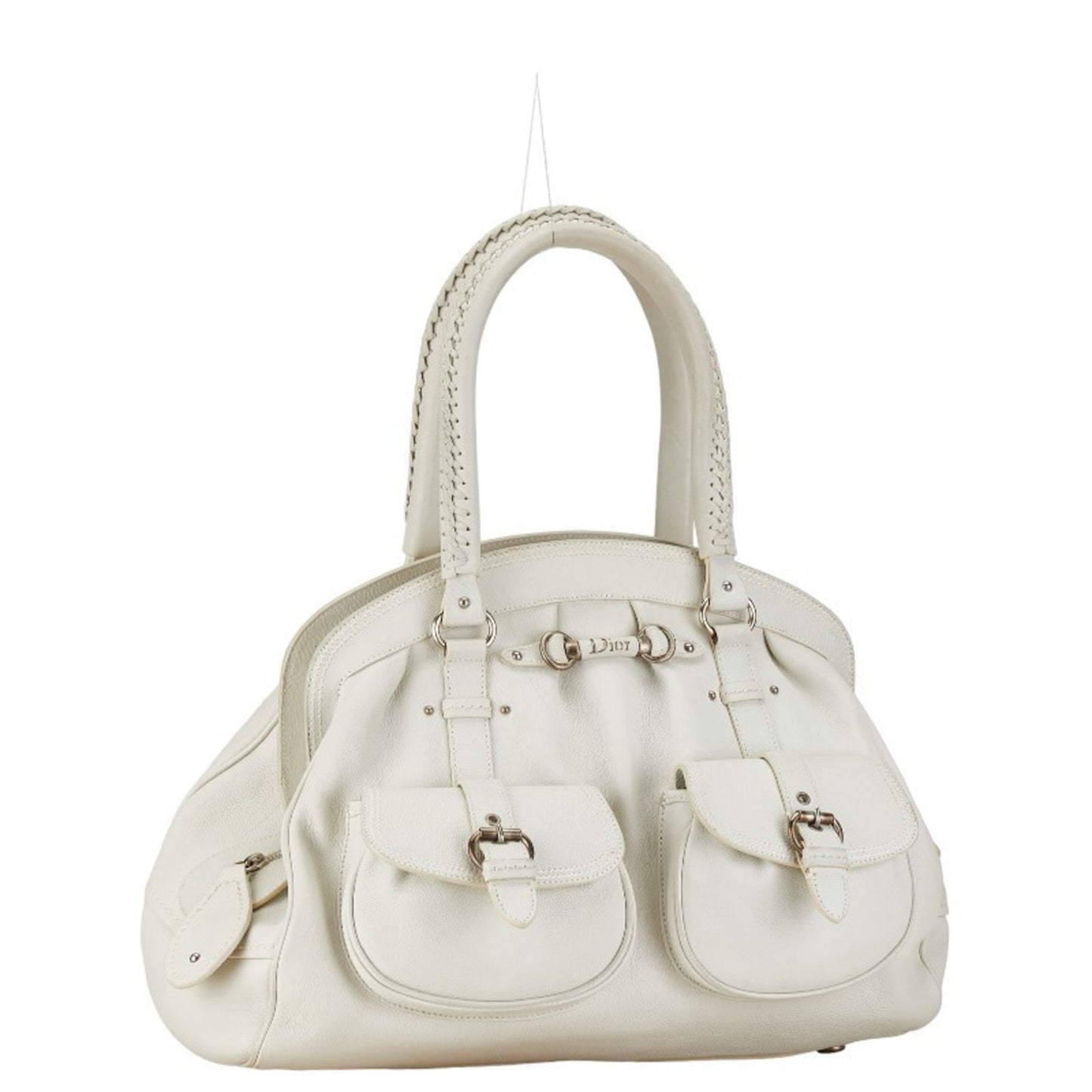 Dior My dior White Leather Hand Bag