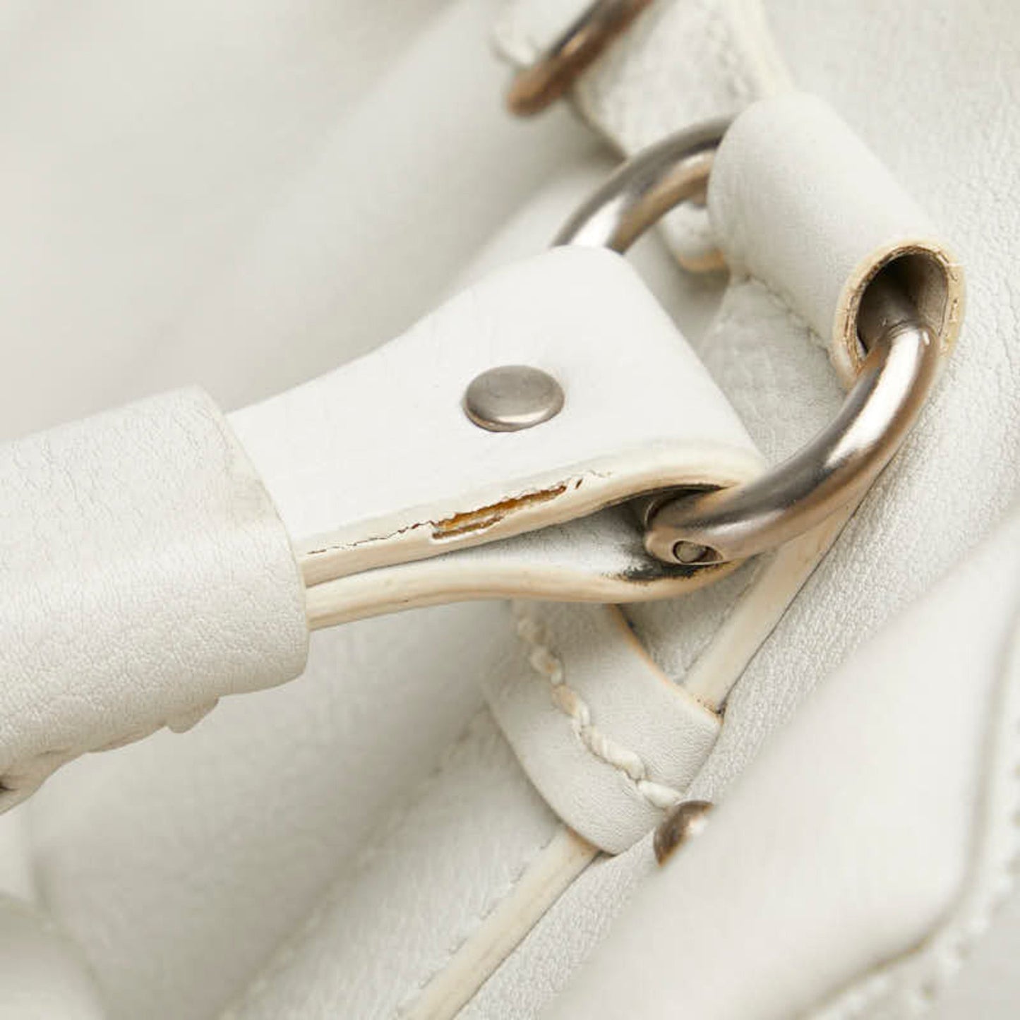 Dior My dior White Leather Hand Bag