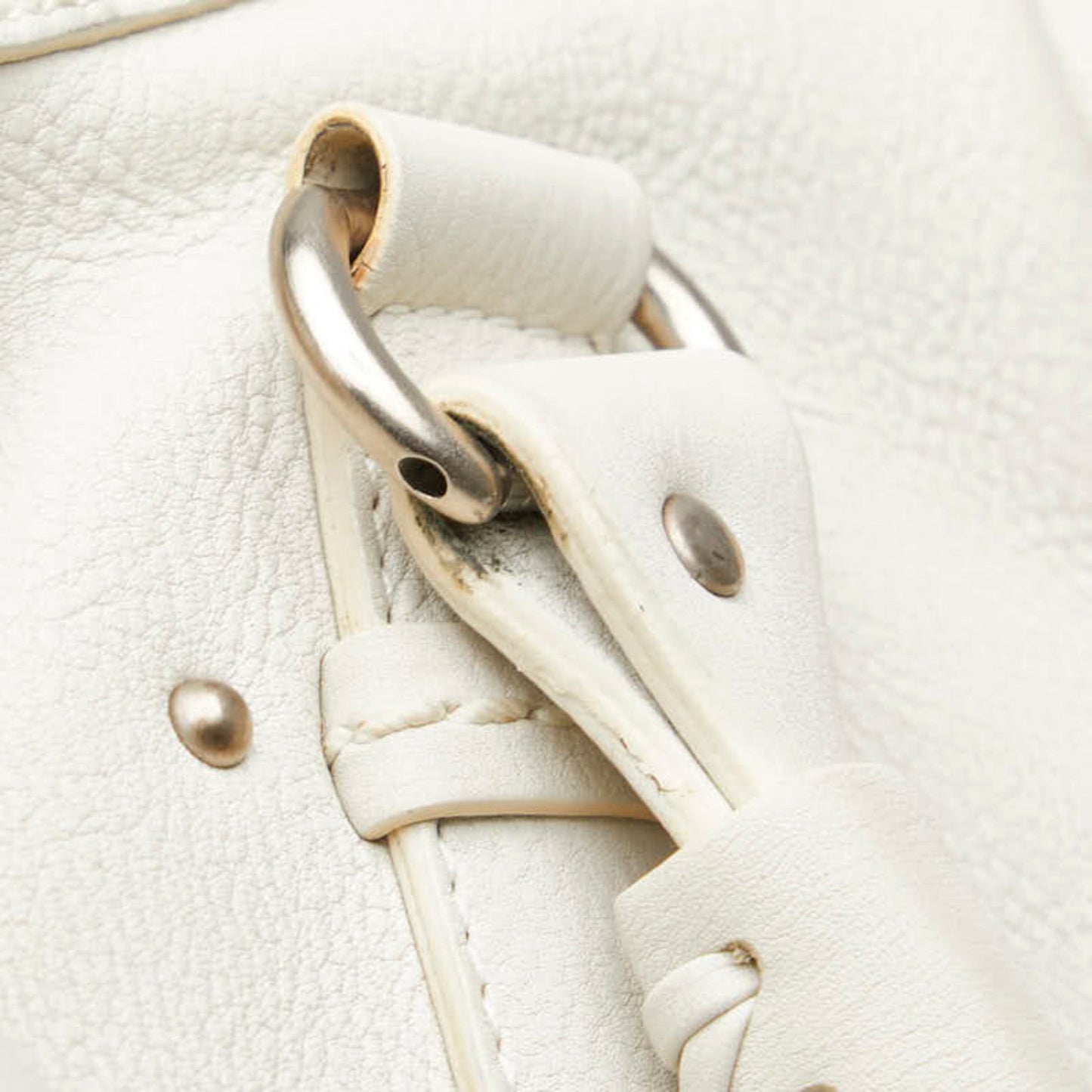 Dior My dior White Leather Hand Bag