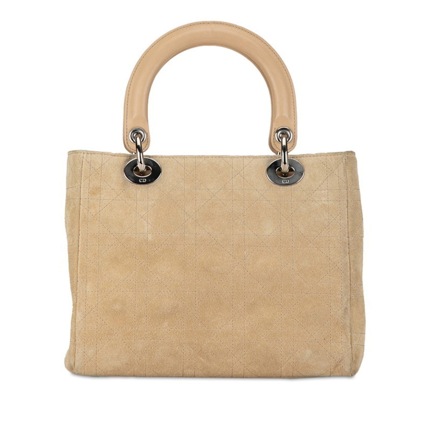 Dior Lady Dior Beige Suede Hand Bag