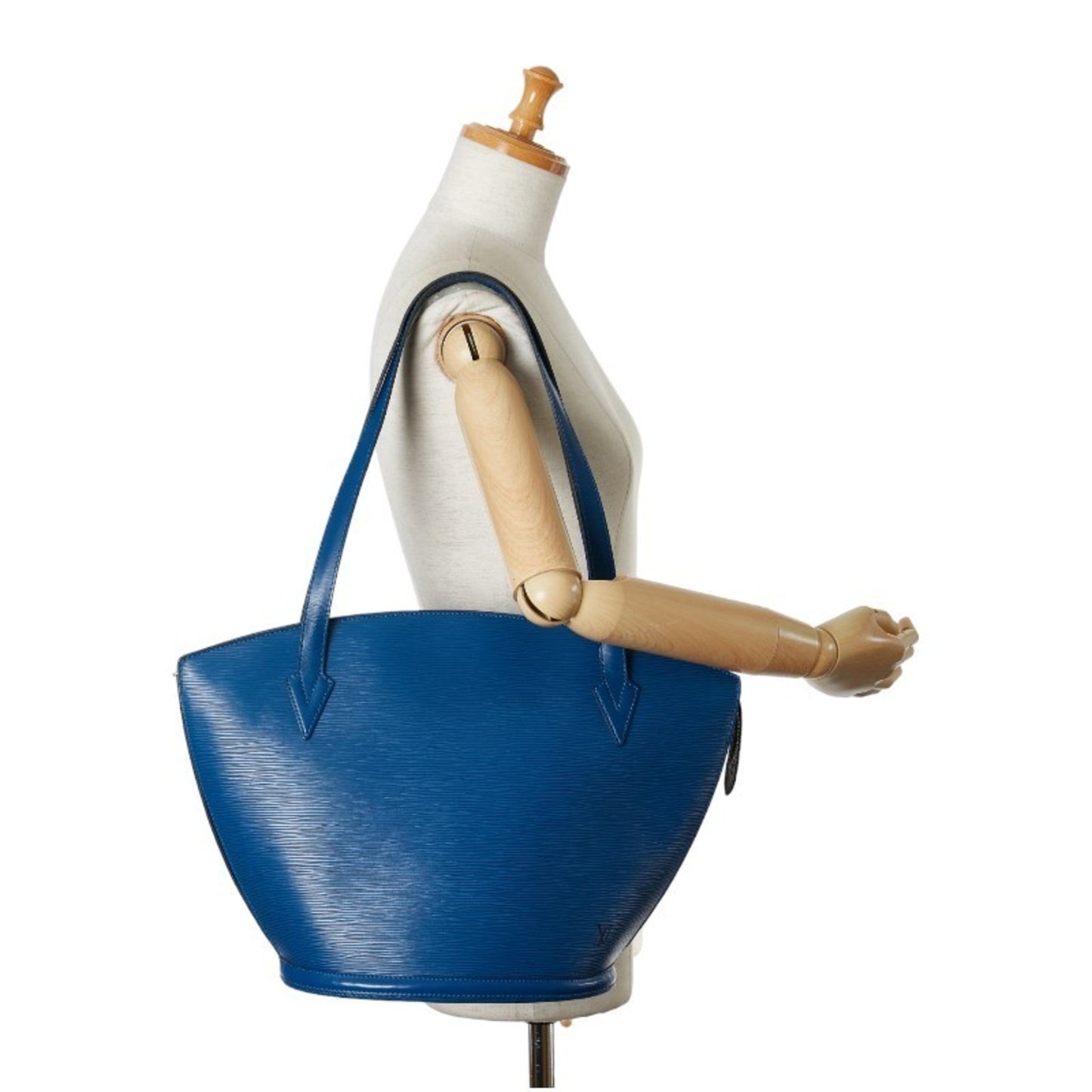 Louis Vuitton Saint Jacques Blue Leather Tote Bag