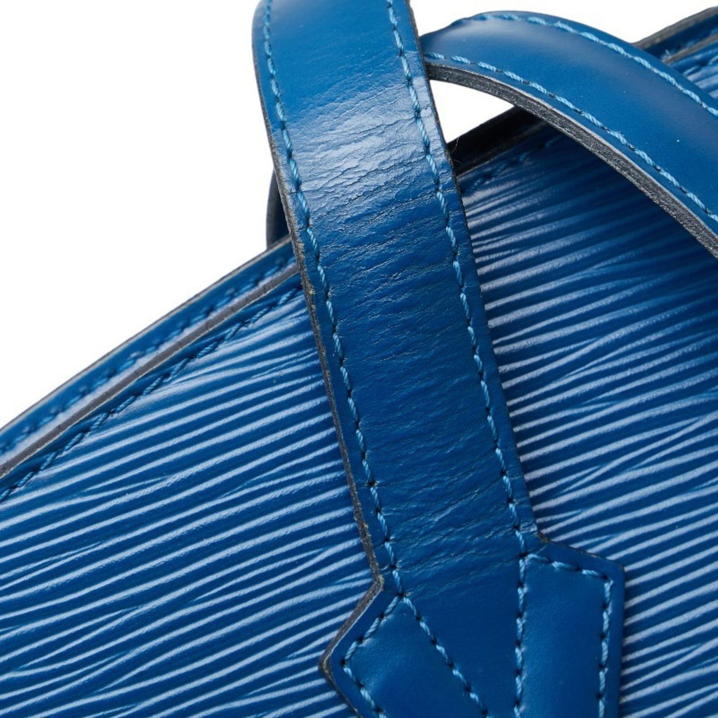 Louis Vuitton Saint Jacques Blue Leather Tote Bag