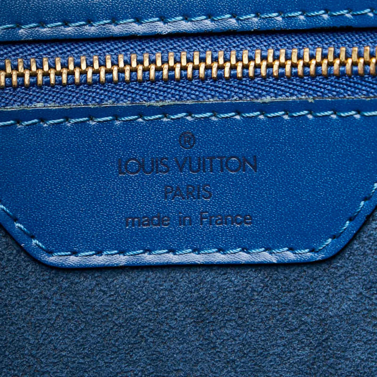 Louis Vuitton Saint Jacques Blue Leather Tote Bag