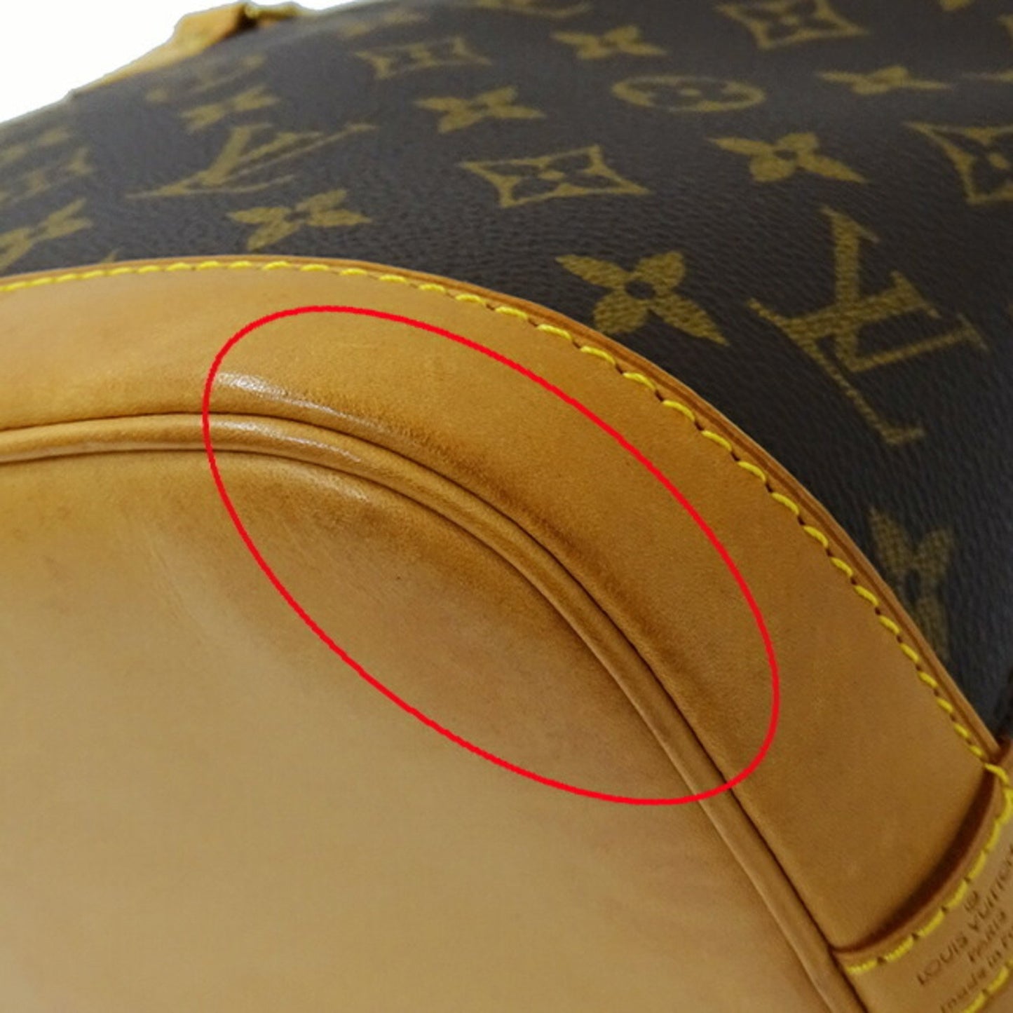 Louis Vuitton Alma Brown Canvas Hand Bag