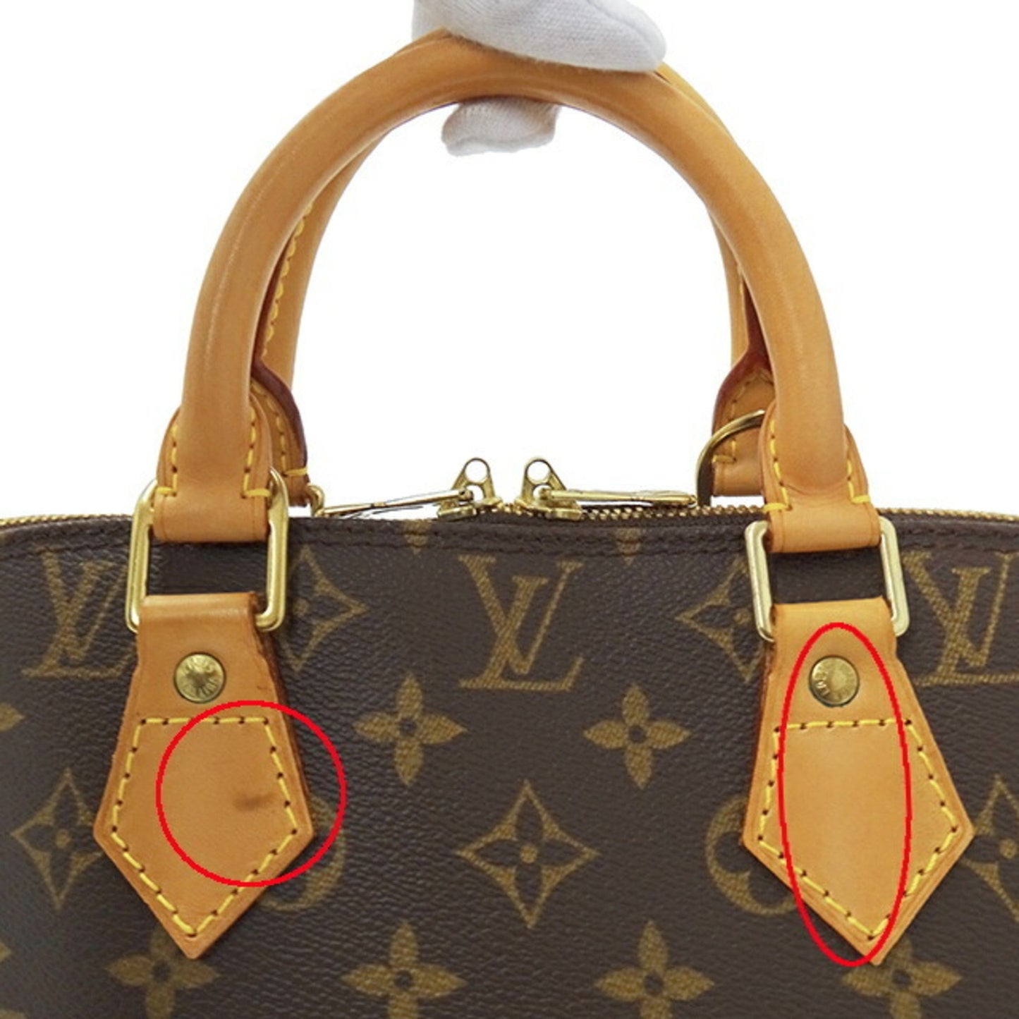 Louis Vuitton Alma Brown Canvas Hand Bag