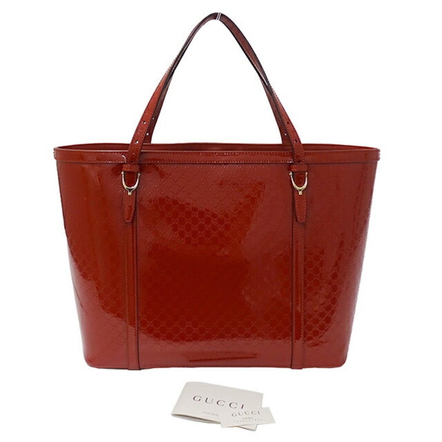 Gucci Micro guccissima Red Patent Leather Tote Bag