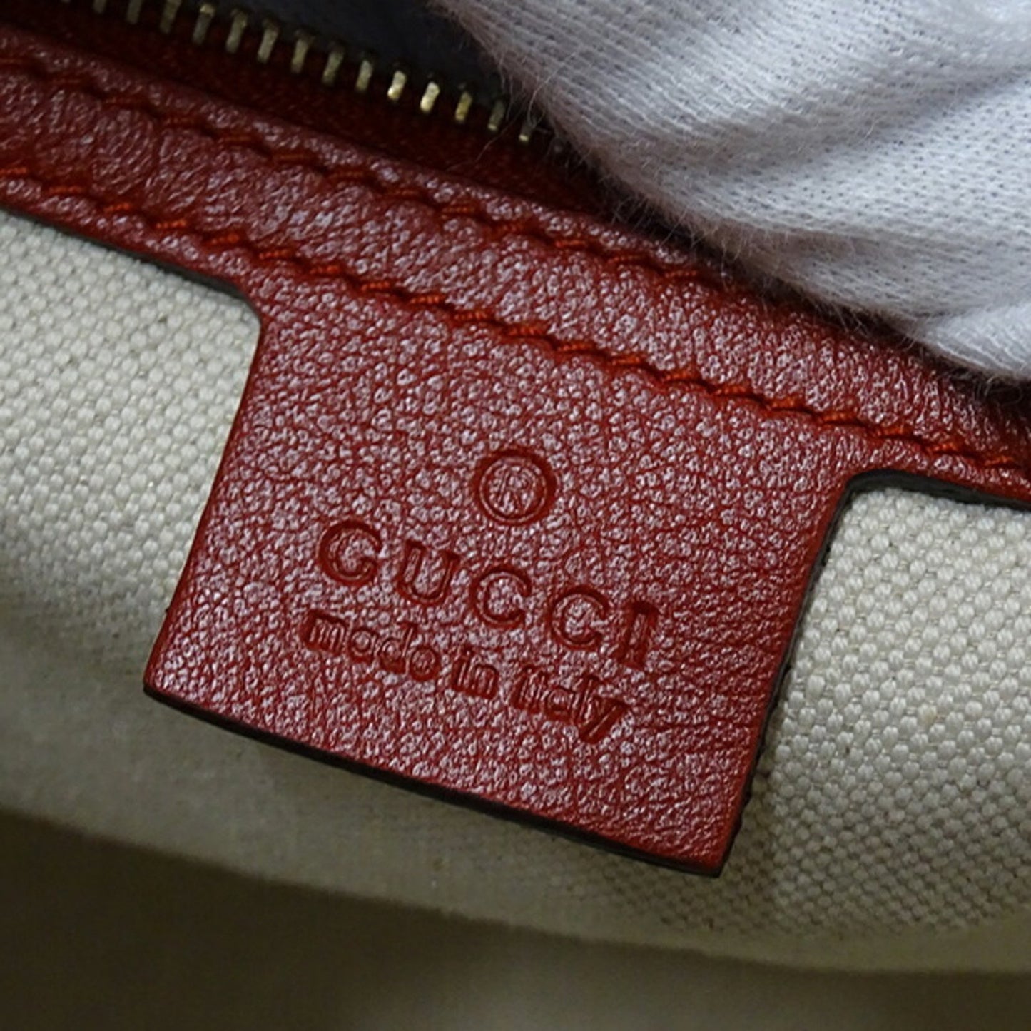 Gucci Micro guccissima Red Patent Leather Tote Bag