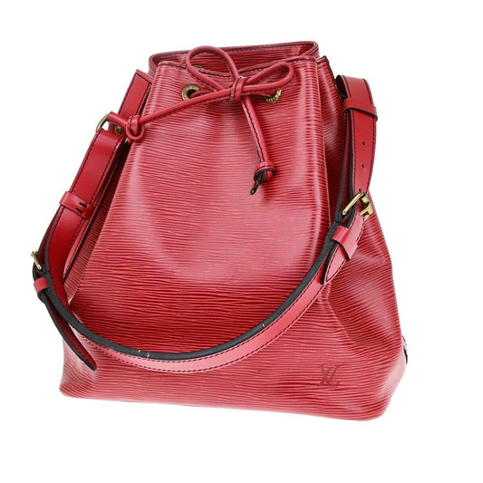 Louis Vuitton Petit Noé Red Leather Shoulder Bag