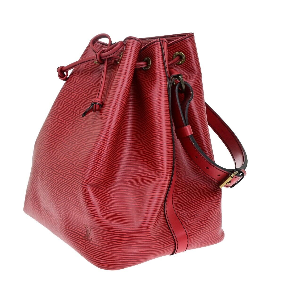 Louis Vuitton Petit Noé Red Leather Shoulder Bag