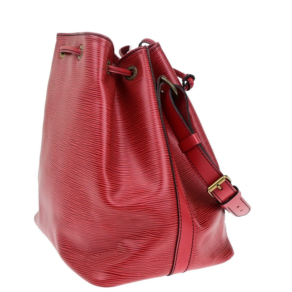 Louis Vuitton Petit Noé Red Leather Shoulder Bag