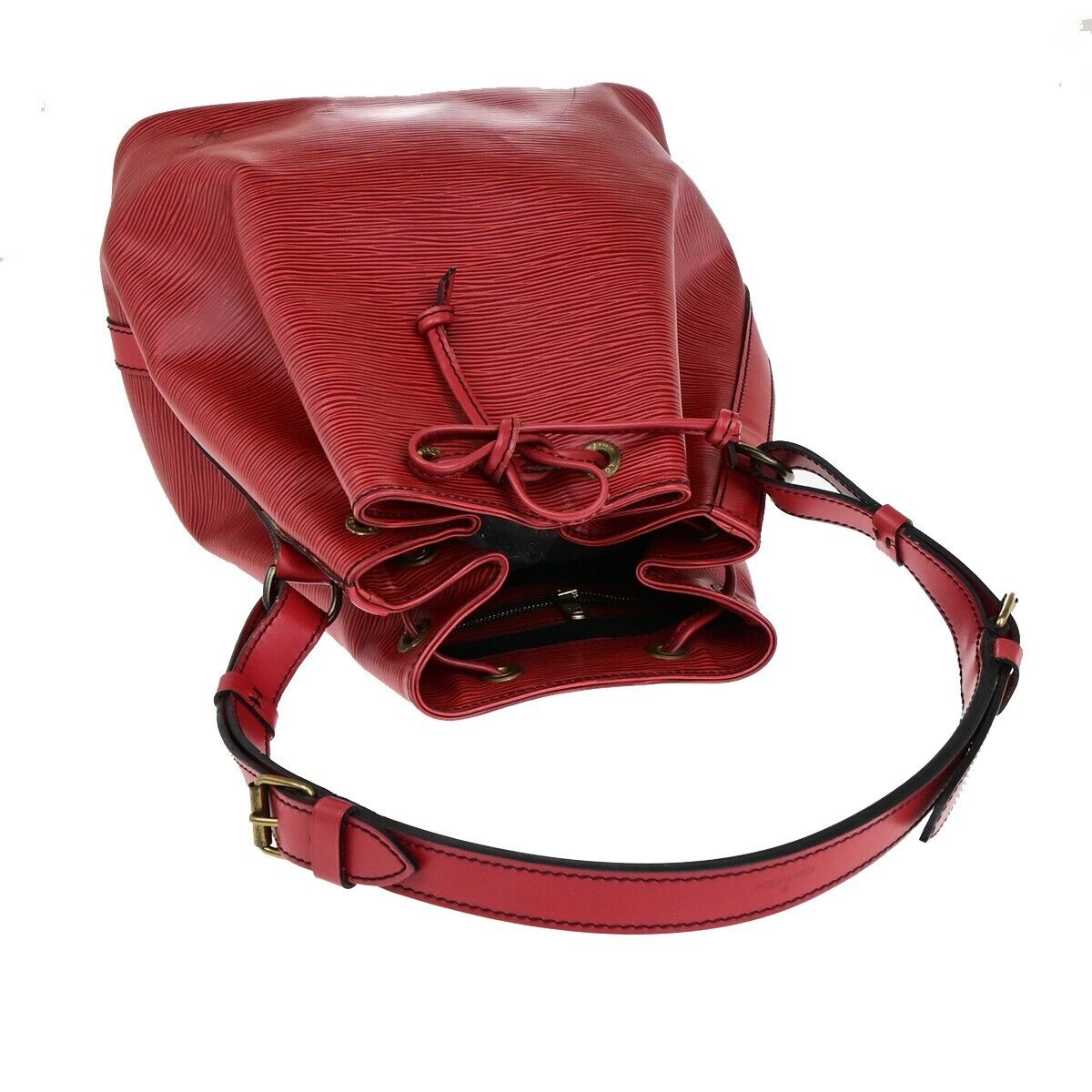 Louis Vuitton Petit Noé Red Leather Shoulder Bag