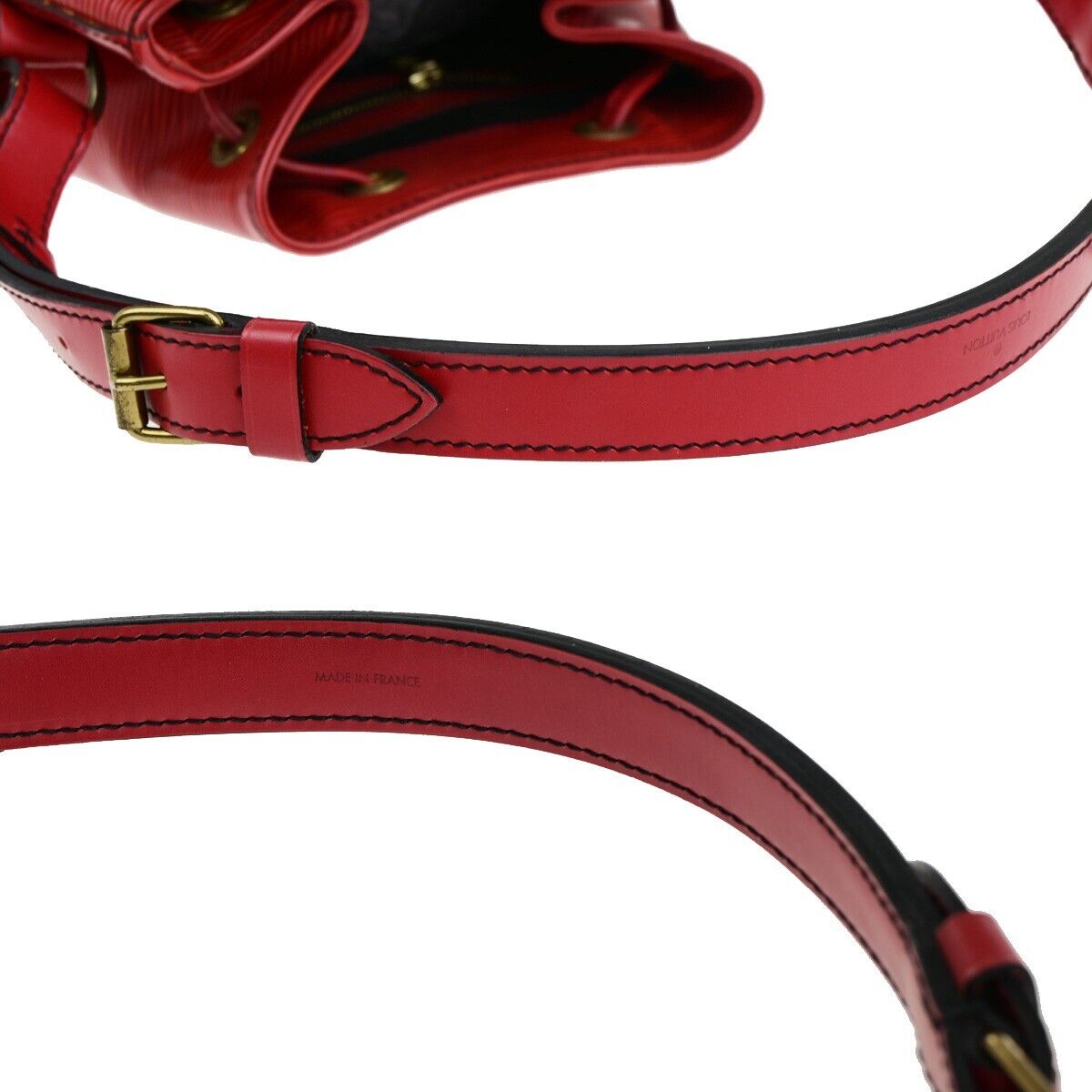 Louis Vuitton Petit Noé Red Leather Shoulder Bag