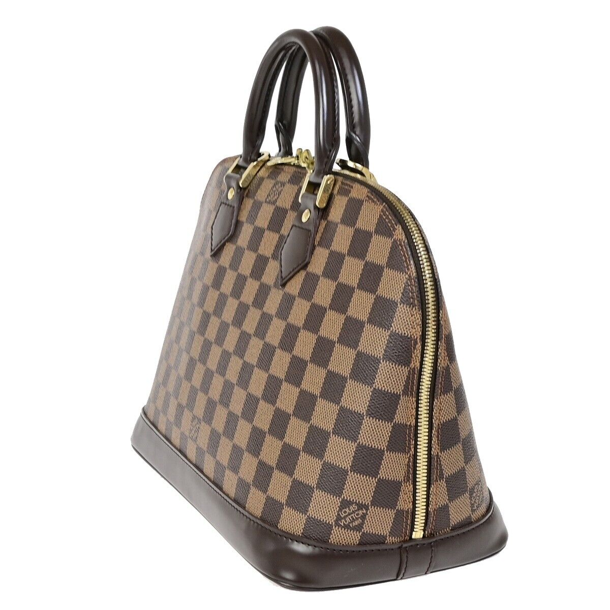 Louis Vuitton Alma Brown Canvas Hand Bag