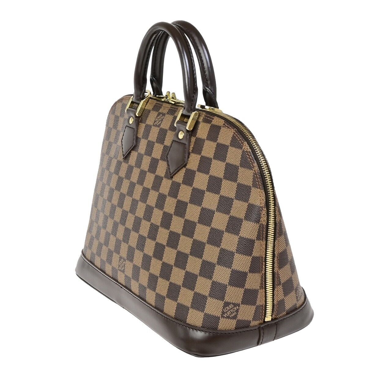 Louis Vuitton Alma Brown Canvas Hand Bag