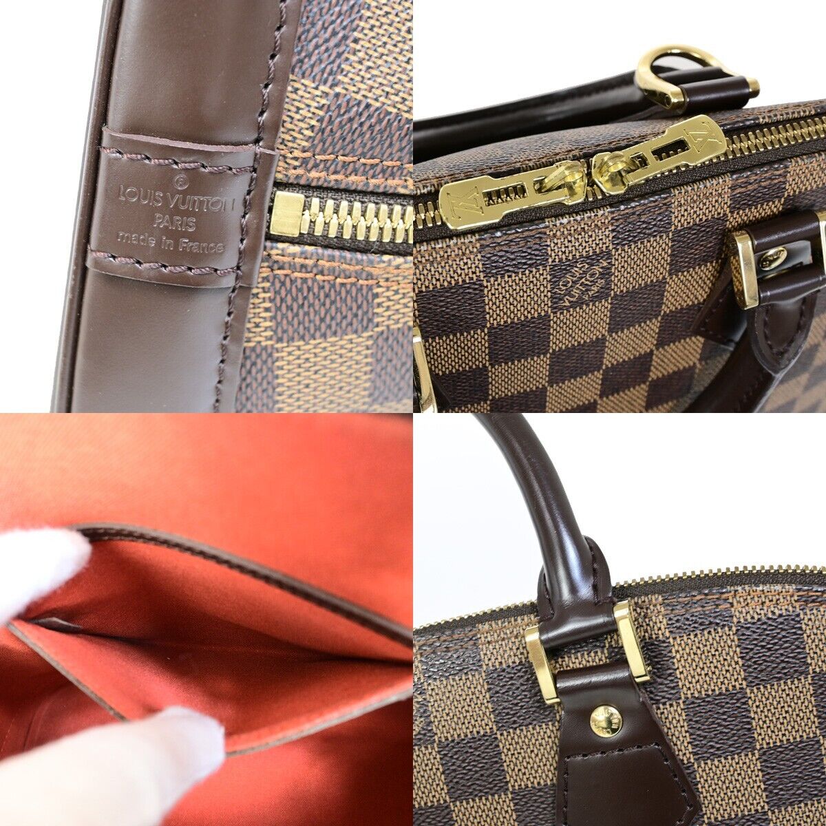 Louis Vuitton Alma Brown Canvas Hand Bag