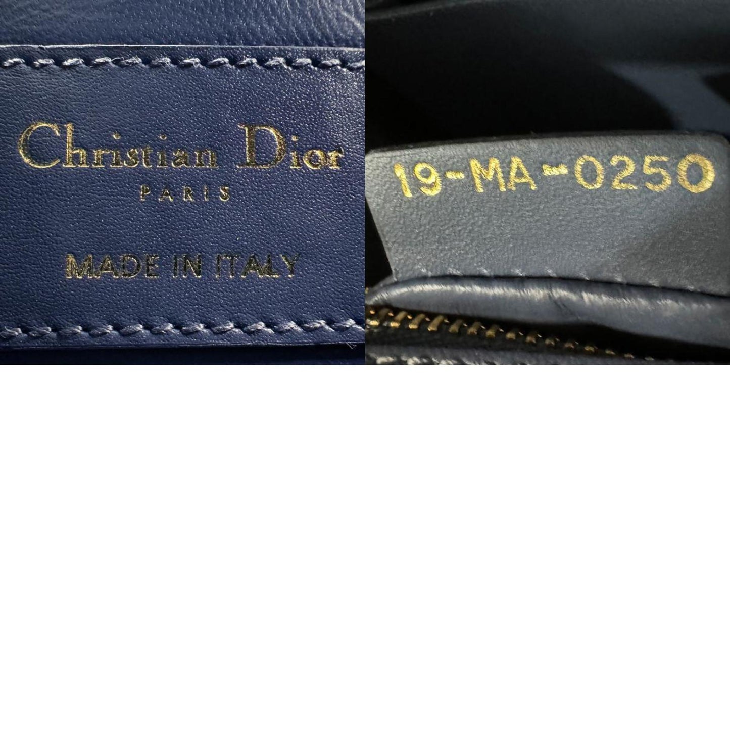 Dior 30 Montaigne Blue Leather Shoulder Bag