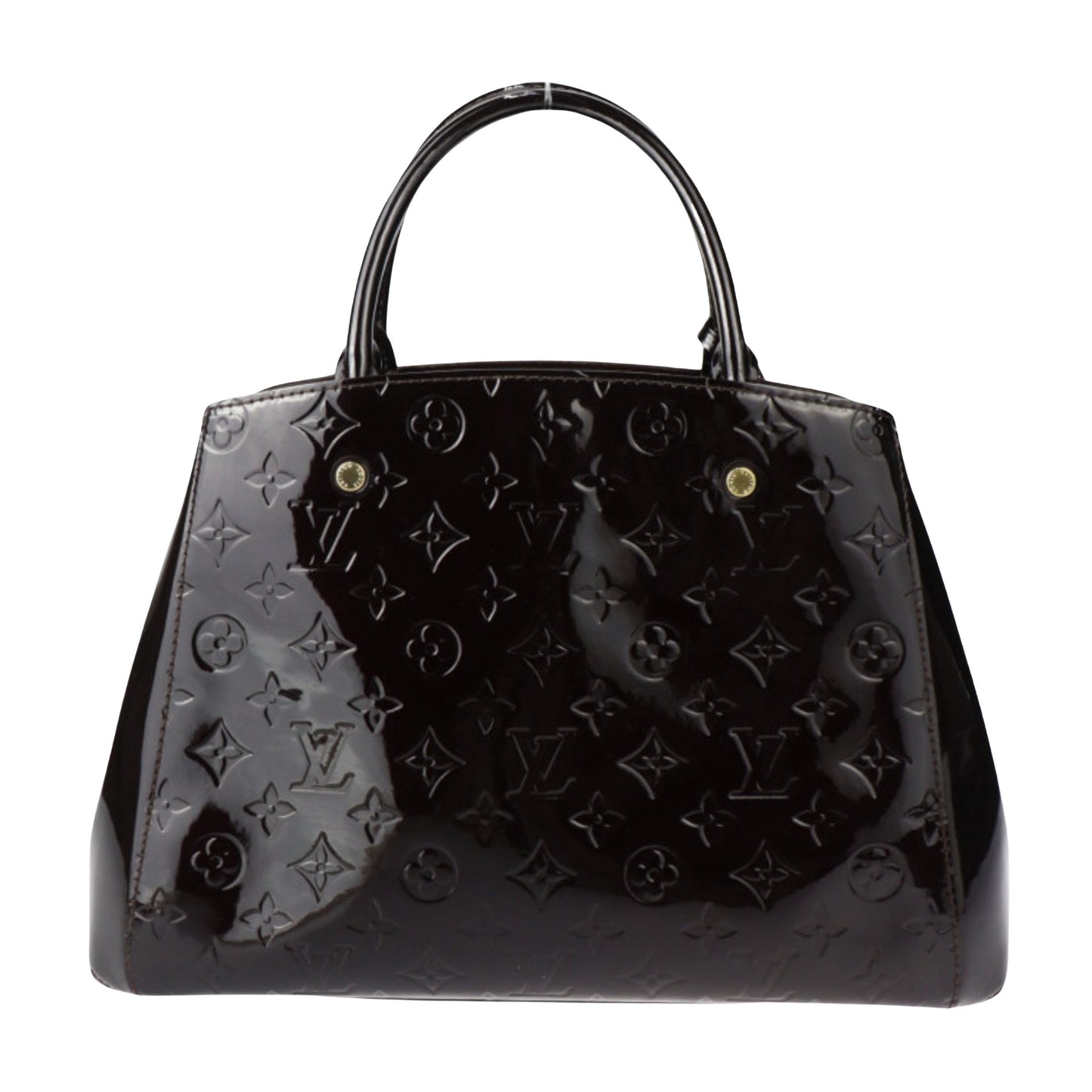 Louis Vuitton Montaigne Black Patent Leather Shoulder Bag