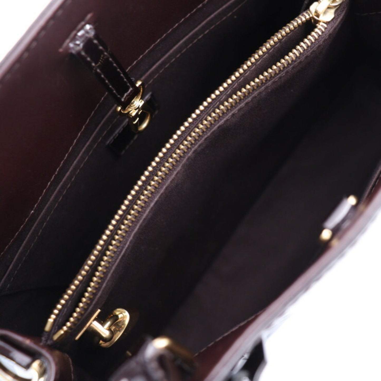 Louis Vuitton Montaigne Black Patent Leather Shoulder Bag