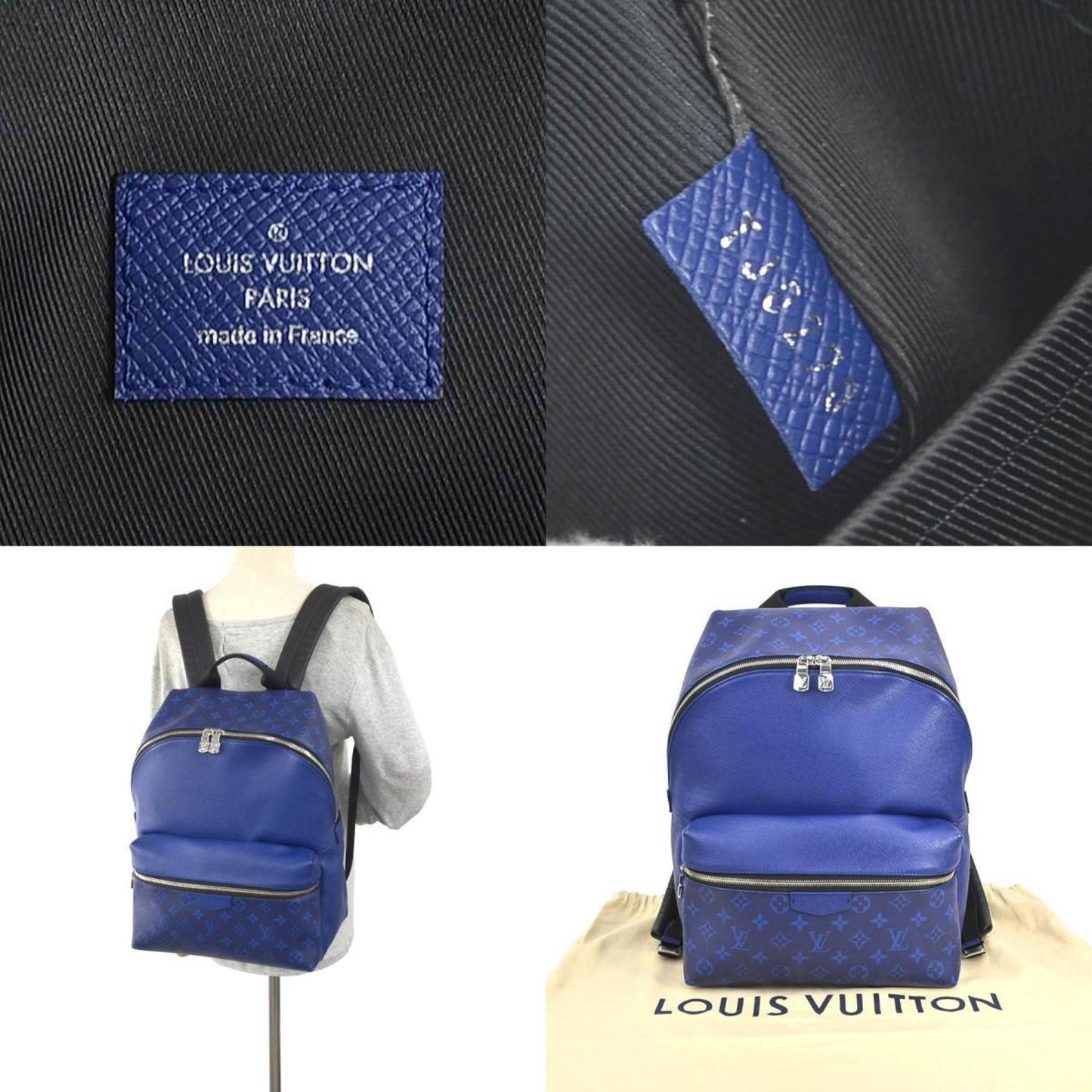 Louis Vuitton Discovery Navy Canvas Backpack Bag