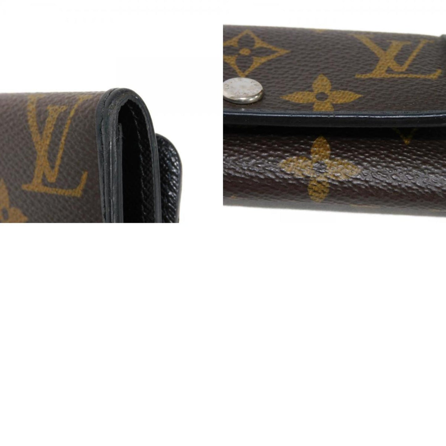 Louis Vuitton Macassar Black Leather Wallet Accessories