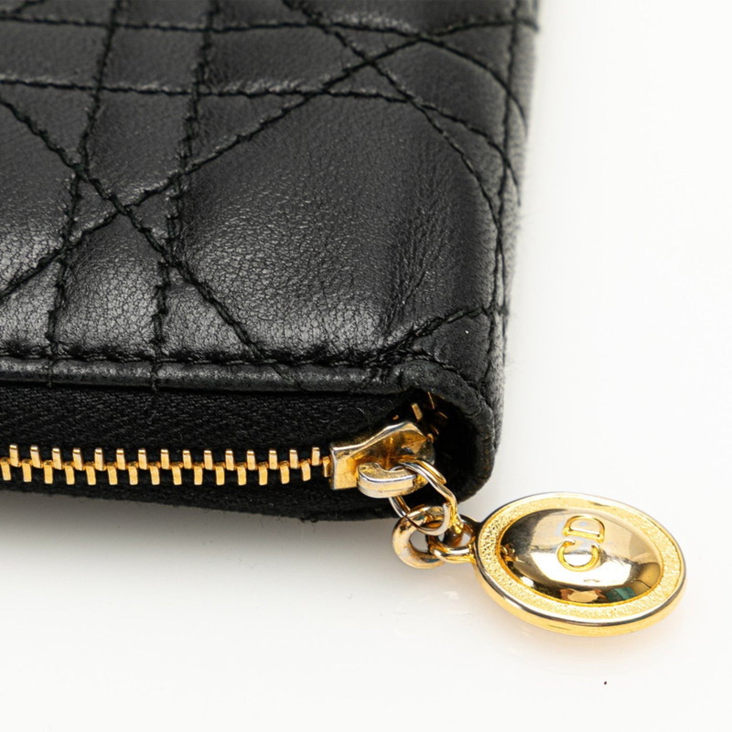 Dior Cannage/Lady Black Leather Wallet Accessories