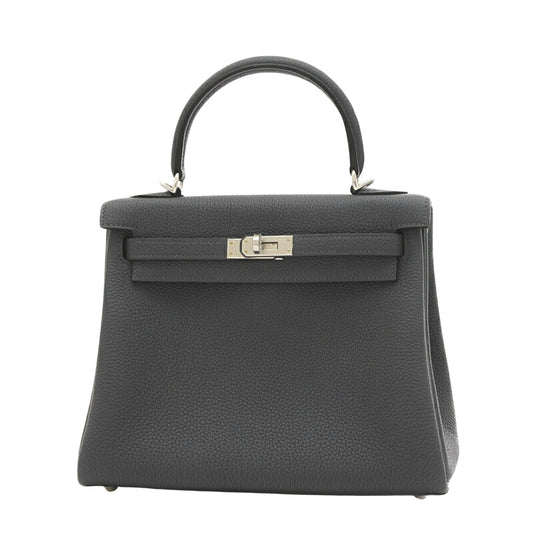 Hermès Kelly 25 Black Leather Hand Bag