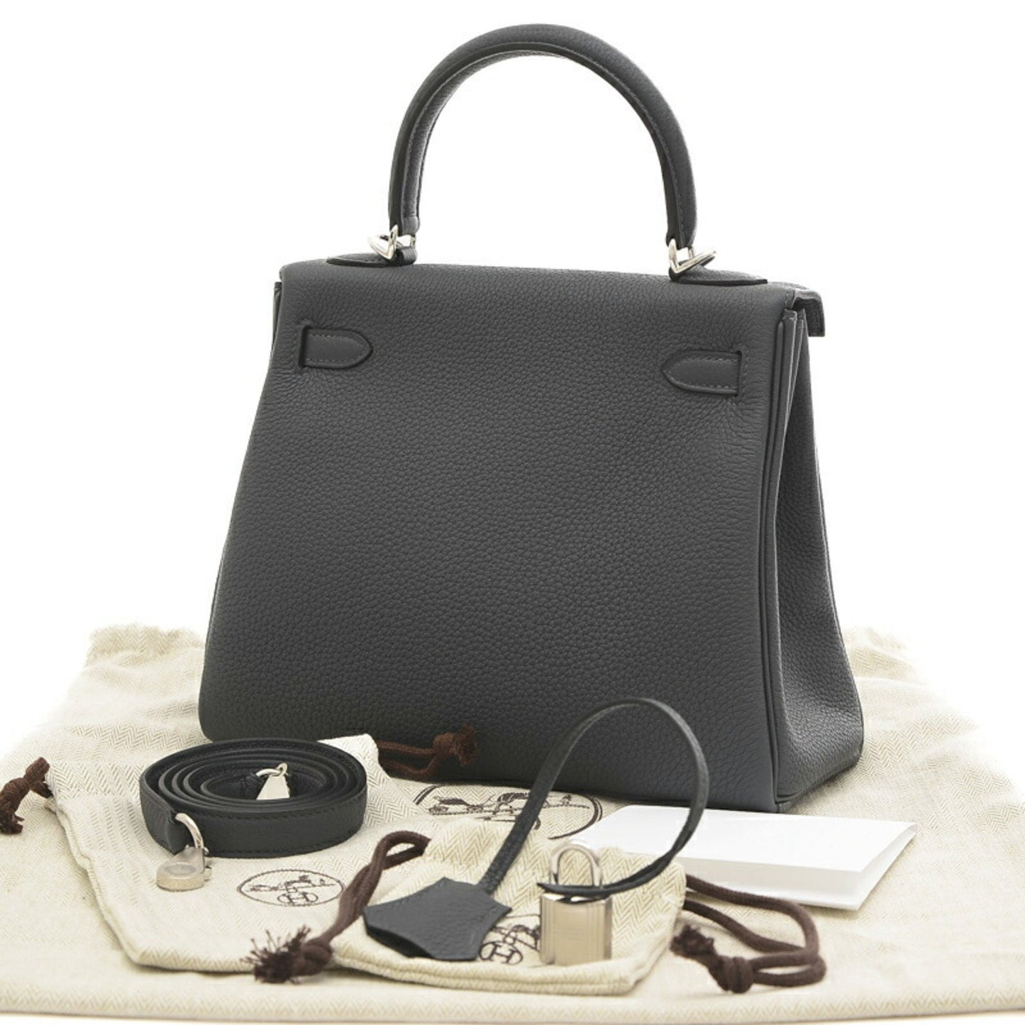 Hermès Kelly 25 Black Leather Hand Bag