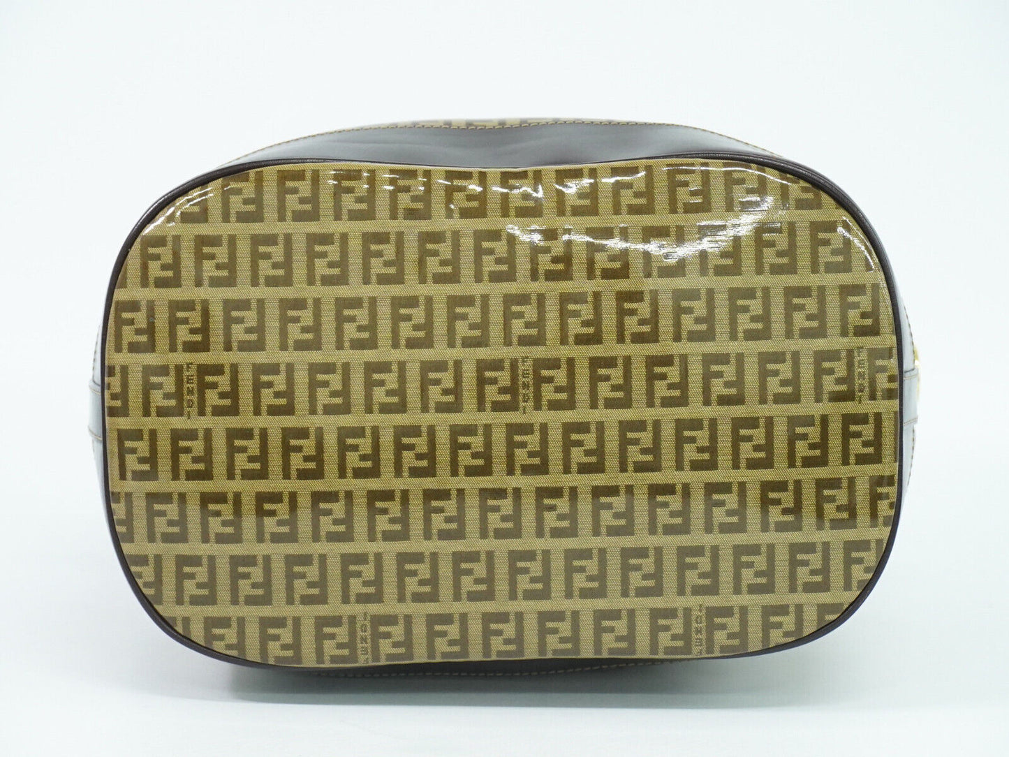 Fendi Zucchino Brown Canvas Hand Bag