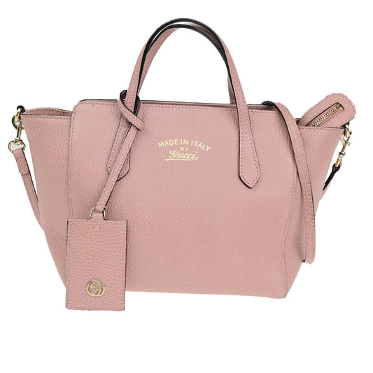 Gucci Swing Pink Leather Hand Bag